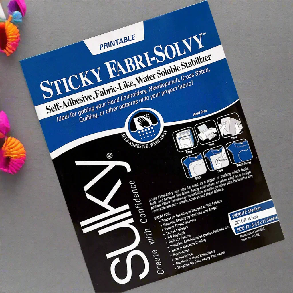 1 Sheet of Sulky Sticky Fabri Solvy Stabiliser , Embroidery Supplies , Sulky , Embroidery, embroidery hoop, embroidery hoop kit, Embroidery Kit, embroidery kit for adults, embroidery kit fro beginners, embroidery pattern, Embroidery Supplies, hand embroidery fabric, hand embroidery seat frame, modern embroidery kits, nurge embroidery hoop, Printed Pattern, sticky fabri solvy stabiliser, StitchDoodles, sulky sticky fabri solvy, water soluble transfer paper , StitchDoodles , shop.stitchdoodles.com