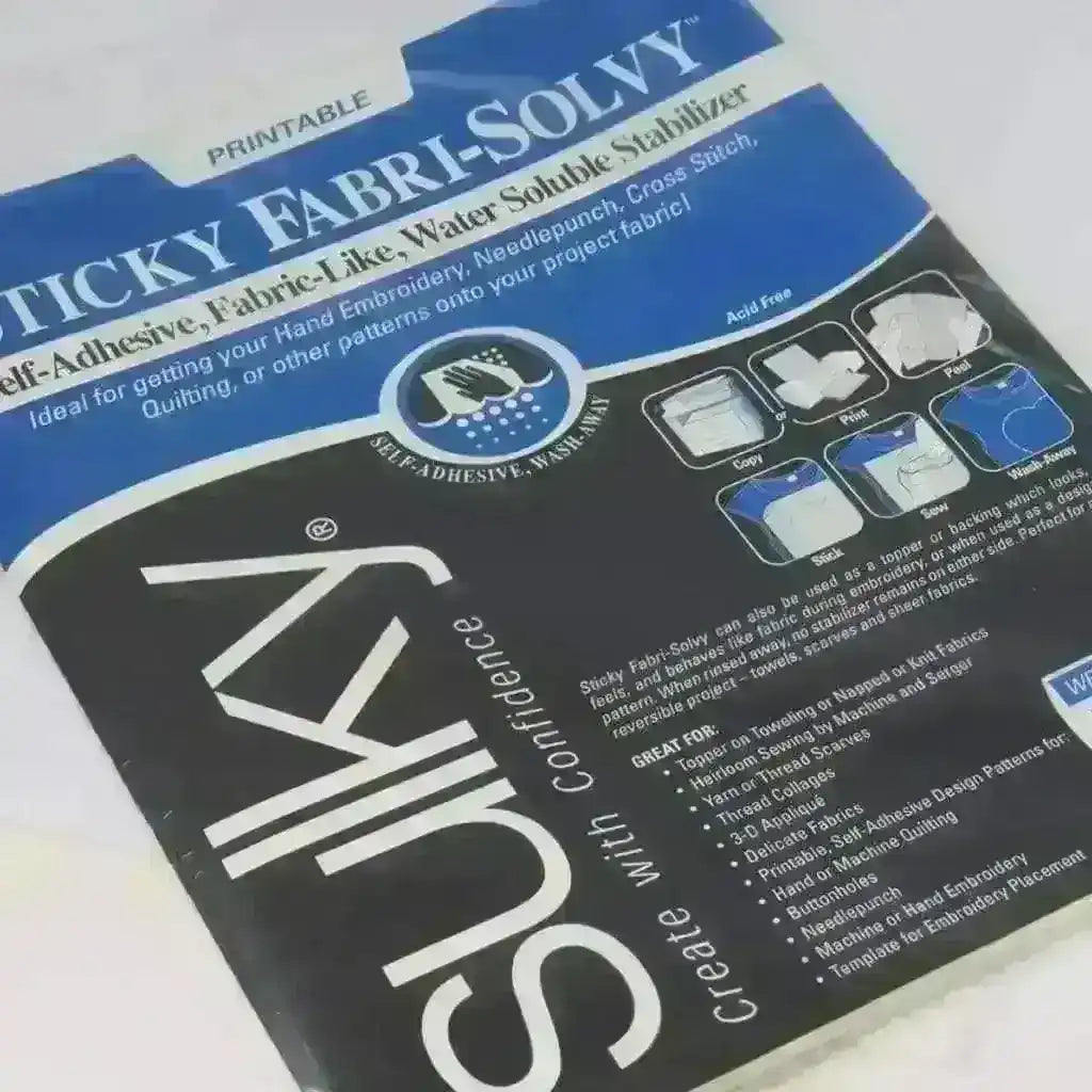 1 Sheet of Sulky Sticky Fabri Solvy Stabiliser , Embroidery Supplies , Sulky , Embroidery, embroidery hoop, embroidery hoop kit, Embroidery Kit, embroidery kit for adults, embroidery kit fro beginners, embroidery pattern, Embroidery Supplies, hand embroidery fabric, hand embroidery seat frame, modern embroidery kits, nurge embroidery hoop, Printed Pattern, sticky fabri solvy stabiliser, StitchDoodles, sulky sticky fabri solvy, water soluble transfer paper , StitchDoodles , shop.stitchdoodles.com