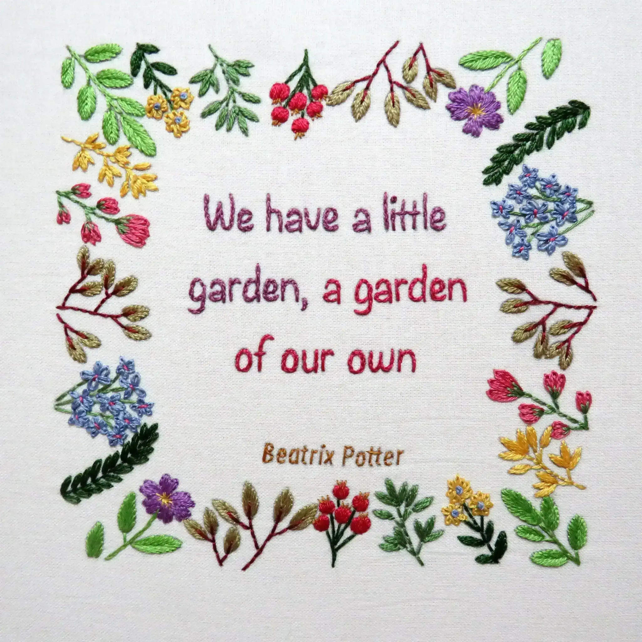 Cottage Garden Stitches Embroidery Designs 1/2/3 Printed Fabric