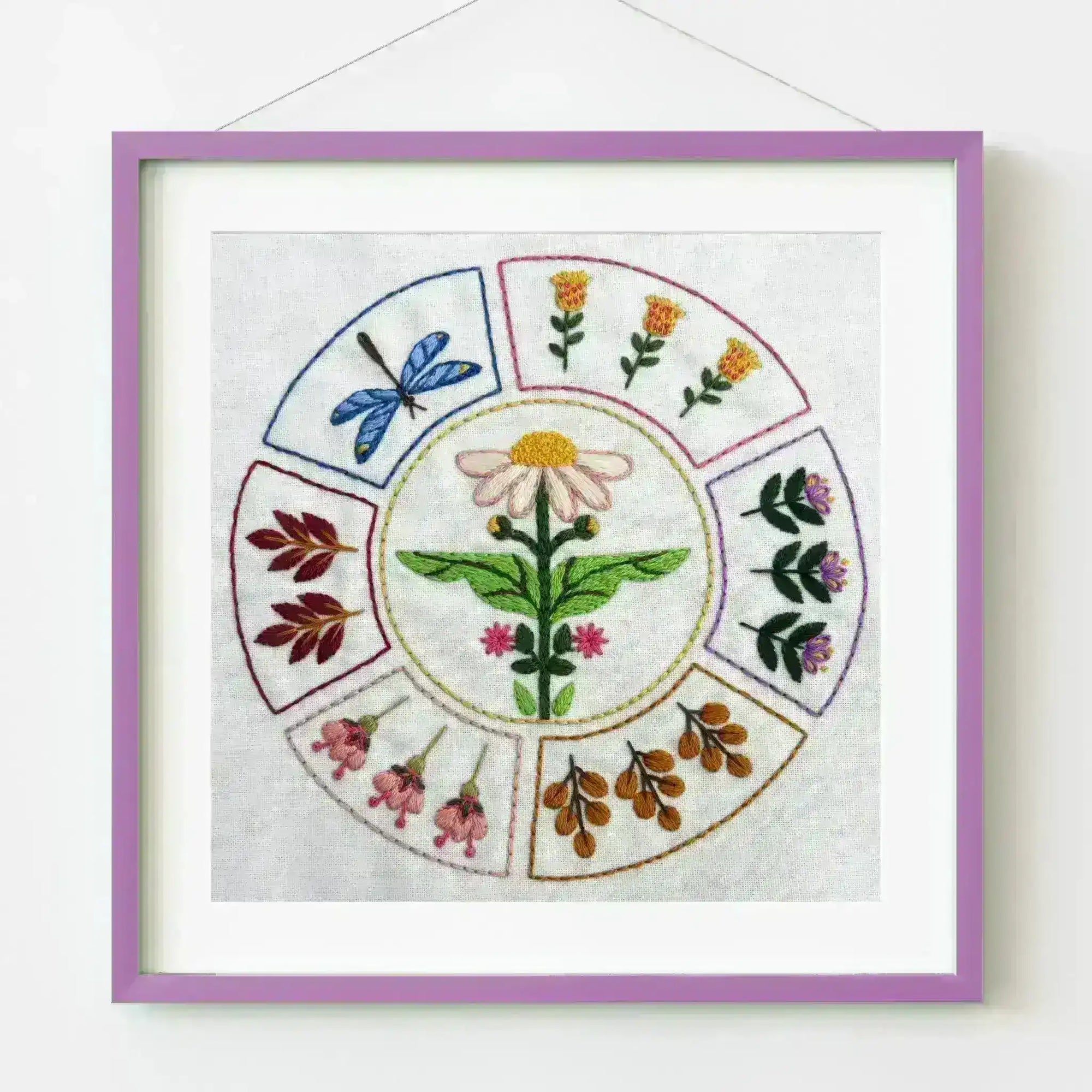 Cottage Garden Stitches Embroidery Designs 4/5/6 Printed Fabric