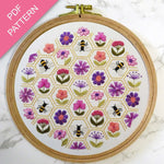 Flower Hive Hand Embroidery Pattern