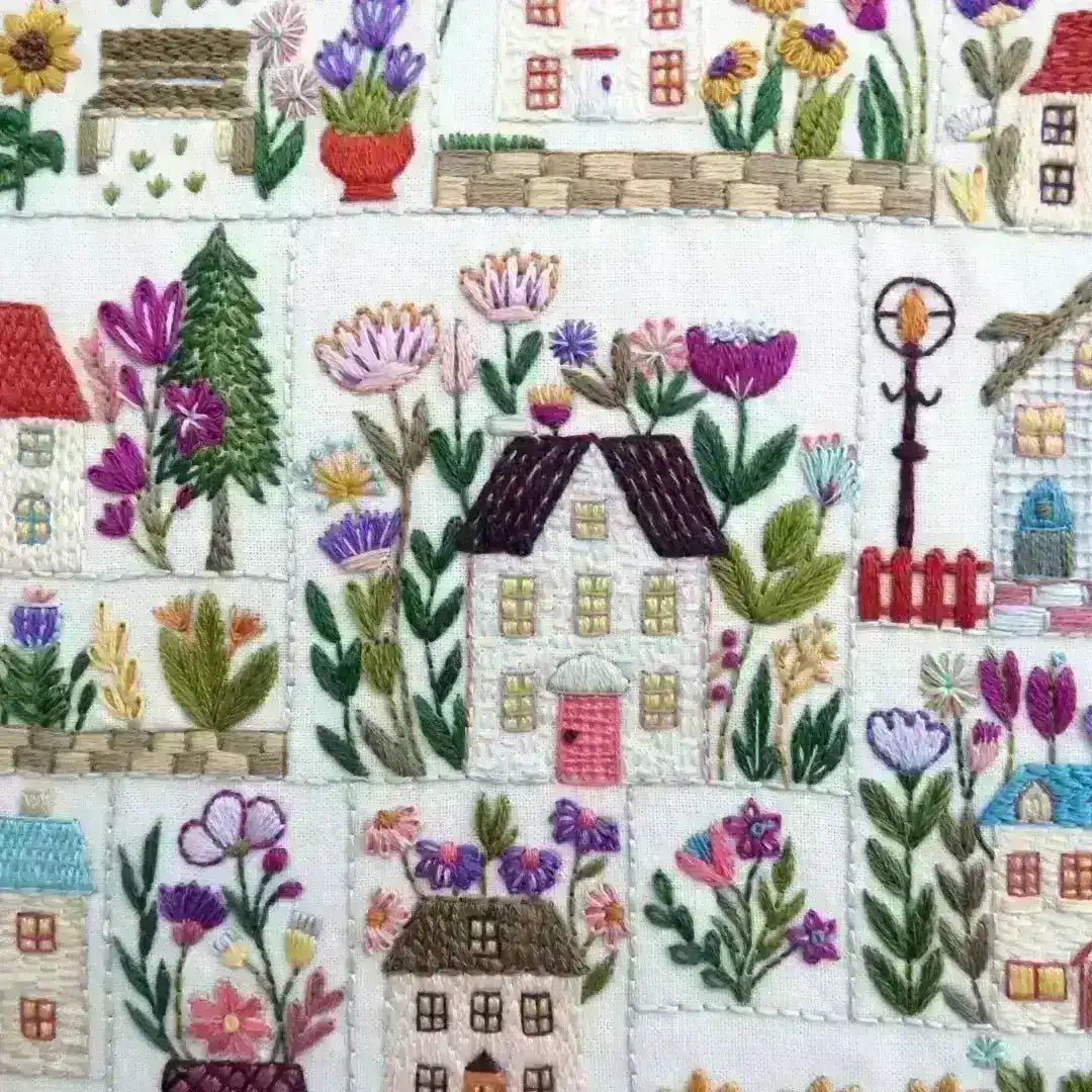 Village in Bloom Embroidery Kit