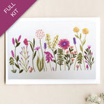 Meadow Flowers Embroidery Kit for Beginners