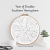 Year of Doodles Hand Embroidery PDF Template SOUTHERN HEMISPHERE