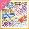 Colorful floral pattern with 'PDF Pattern' text on a pink and gold border.
