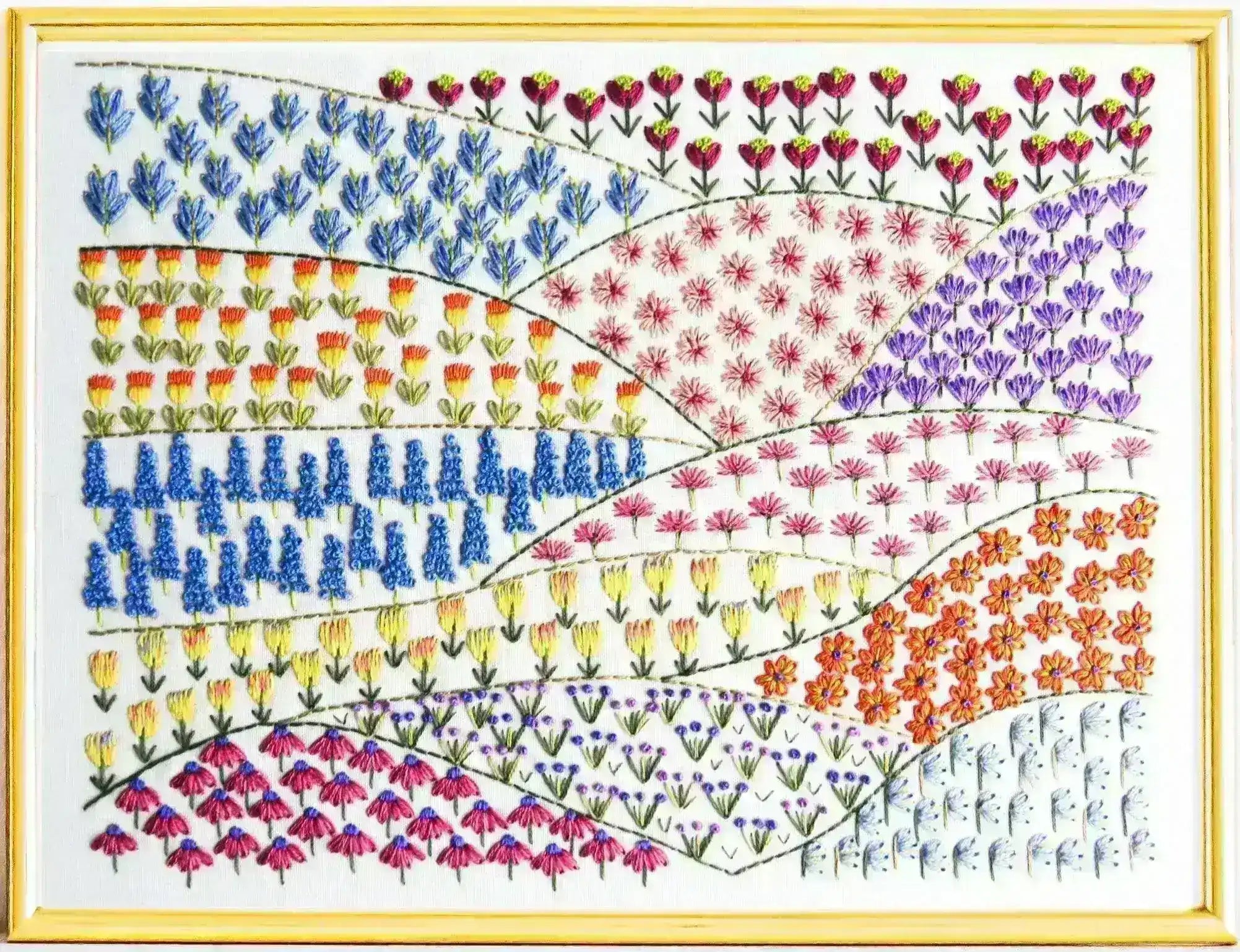 A Flower a Day Pre Printed Embroidery Fabric Pattern , Pre Printed Fabric Pattern , StitchDoodles , embroidery hoop kit, embroidery kit for adults, embroidery kit for beginners, embroidery kits for adults, embroidery kits for beginers, hand embroidery, hand embroidery pattern, modern embroidery kits, Printed Pattern , StitchDoodles , shop.stitchdoodles.com