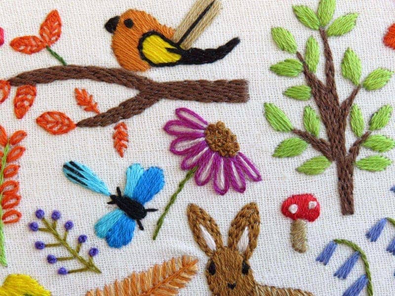 A Walk in the Woods Hand Embroidery Pattern, PDF Download, StitchDoodles, A Walk in the Woods - stitchdoodles, bird embroidery, creative, Edit alt text, Embroidery, embroidery hoop, embroidery pattern, hand embroidery, hand embroidery fabric, hand embroidery seat frame, nurge embroidery hoop, pattern, patterns, PDF pattern, Printed Pattern, stitched, stitching, wildlife embroidery, StitchDoodles, shop.stitchdoodles.com