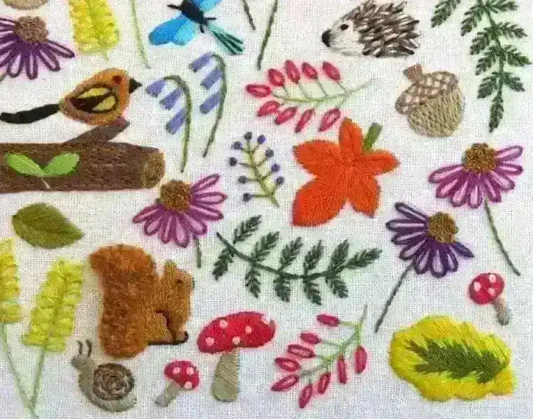 A Walk in the Woods Hand Embroidery Pattern, PDF Download, StitchDoodles, A Walk in the Woods - stitchdoodles, bird embroidery, creative, Edit alt text, Embroidery, embroidery hoop, embroidery pattern, hand embroidery, hand embroidery fabric, hand embroidery seat frame, nurge embroidery hoop, pattern, patterns, PDF pattern, Printed Pattern, stitched, stitching, wildlife embroidery, StitchDoodles, shop.stitchdoodles.com