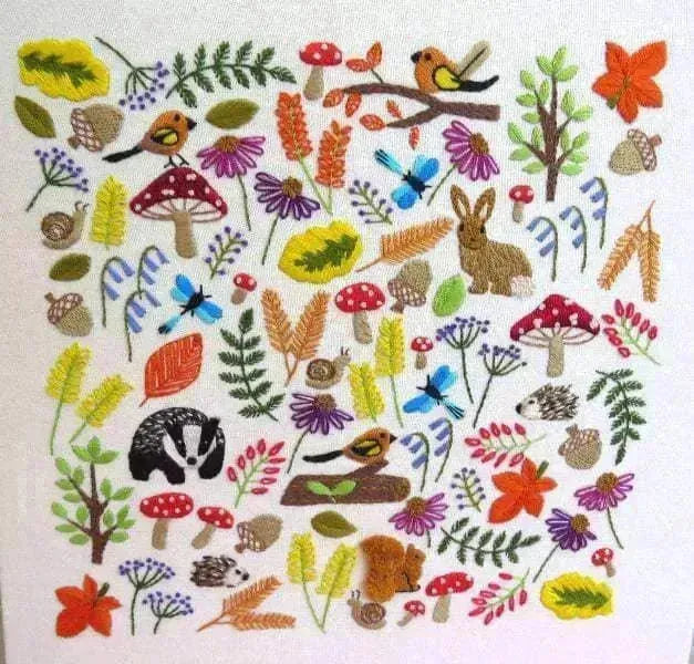 A Walk in the Woods, Pre Printed Embroidery Fabric Panel PLUS PDF Pattern , Pre Printed Fabric Pattern , StitchDoodles , bird embroidery, Embroidery, embroidery hoop, embroidery hoop kit, Embroidery Kit, embroidery kit for adults, embroidery kit fro beginners, embroidery pattern, hand embroidery, hand embroidery fabric, hand embroidery kit, hand embroidery seat frame, modern embroidery kits, nurge embroidery hoop, PDF pattern, Printed Pattern, wildlife embroidery , StitchDoodles , shop.stitchdoodles.com