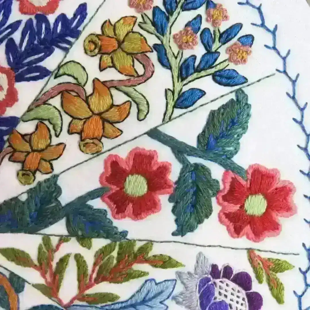 A Year Inspired by William Morris Hand Embroidery Pattern PDF , PDF Download , StitchDoodles , embroidery hoop kit, Embroidery Kit, embroidery kit for adults, embroidery kit fro beginners, embroidery pattern, flower embroidery, hand embroidery, hand embroidery kit, hand embroidery pattern, modern embroidery kits, month embroidery, PDF pattern, year embroidery , StitchDoodles , shop.stitchdoodles.com