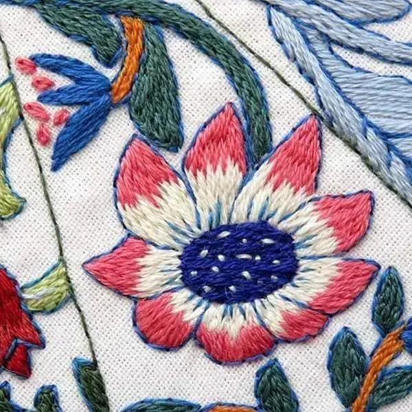 A Year Inspired by William Morris Pre Printed Fabric PLUS PDF Pattern , Pre Printed Fabric Pattern , StitchDoodles , embroidery hoop kit, Embroidery Kit, embroidery kit for adults, embroidery kit fro beginners, flower month pattern, hand embroidery, hand embroidery pattern, modern embroidery kits, Printed Pattern, william morris embroidery, year of flowes , StitchDoodles , shop.stitchdoodles.com