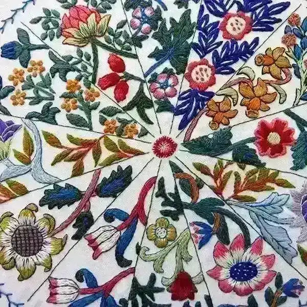 A Year Inspired by William Morris Pre Printed Fabric PLUS PDF Pattern , Pre Printed Fabric Pattern , StitchDoodles , embroidery hoop kit, Embroidery Kit, embroidery kit for adults, embroidery kit fro beginners, flower month pattern, hand embroidery, hand embroidery pattern, modern embroidery kits, Printed Pattern, william morris embroidery, year of flowes , StitchDoodles , shop.stitchdoodles.com
