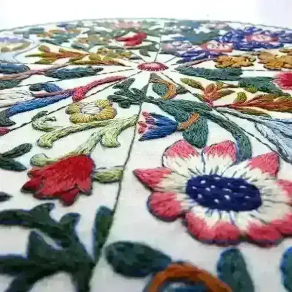 A Year Inspired by William Morris Pre Printed Fabric PLUS PDF Pattern , Pre Printed Fabric Pattern , StitchDoodles , embroidery hoop kit, Embroidery Kit, embroidery kit for adults, embroidery kit fro beginners, flower month pattern, hand embroidery, hand embroidery pattern, modern embroidery kits, Printed Pattern, william morris embroidery, year of flowes , StitchDoodles , shop.stitchdoodles.com