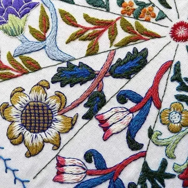 A Year Inspired by William Morris Pre Printed Fabric PLUS PDF Pattern , Pre Printed Fabric Pattern , StitchDoodles , embroidery hoop kit, Embroidery Kit, embroidery kit for adults, embroidery kit fro beginners, flower month pattern, hand embroidery, hand embroidery pattern, modern embroidery kits, Printed Pattern, william morris embroidery, year of flowes , StitchDoodles , shop.stitchdoodles.com