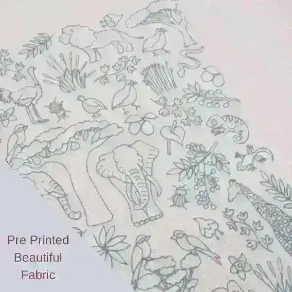 African Savanna, Hand Embroidery Kit , Embroidery Kit , StitchDoodles , A Wonderful Life Pattern, africa, african embroidery, Embroidery, embroidery hoop, embroidery hoop kit, Embroidery Kit, embroidery kit for adults, embroidery kit fro beginners, embroidery pattern, hand embroidery, hand embroidery fabric, hand embroidery kit, hand embroidery seat frame, hand embroidery thread, modern embroidery kits, nurge embroidery hoop, Printed Pattern , StitchDoodles , shop.stitchdoodles.com