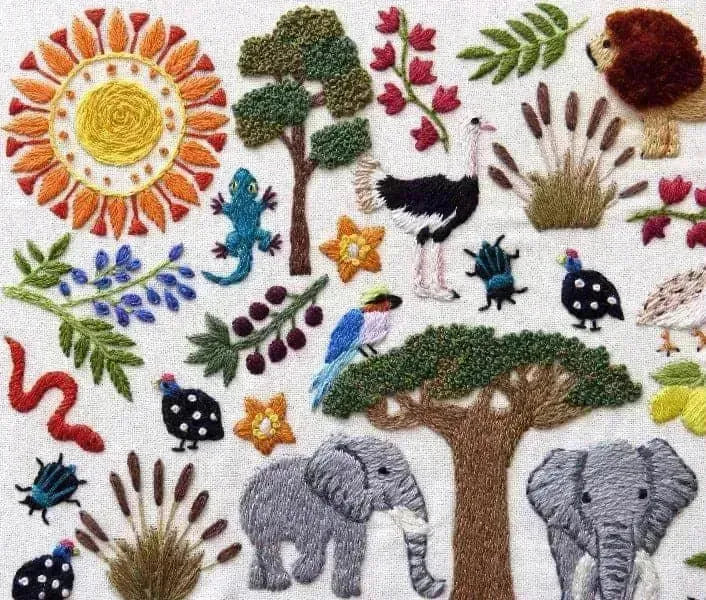African Savanna Hand Embroidery PDF Pattern , PDF Download , StitchDoodles , africa, african embroidery, Embroidery, embroidery hoop, embroidery hoop kit, Embroidery Kit, embroidery kit for adults, embroidery kit fro beginners, embroidery pattern, hand embroidery, hand embroidery fabric, hand embroidery seat frame, modern embroidery kits, nurge embroidery hoop, PDF pattern, Printed Pattern , StitchDoodles , shop.stitchdoodles.com