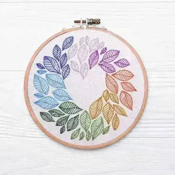 As the Leaves Turn, Pre Printed Embroidery Fabric Panel , Pre Printed Fabric Pattern , StitchDoodles , Embroidery, embroidery hoop, embroidery hoop kit, Embroidery Kit, embroidery kit for adults, embroidery kit fro beginners, embroidery pattern, hand embroidery, hand embroidery fabric, hand embroidery seat frame, modern embroidery kits, nurge embroidery hoop, PDF pattern, pre-printed fabric, Printed Pattern , StitchDoodles , shop.stitchdoodles.com