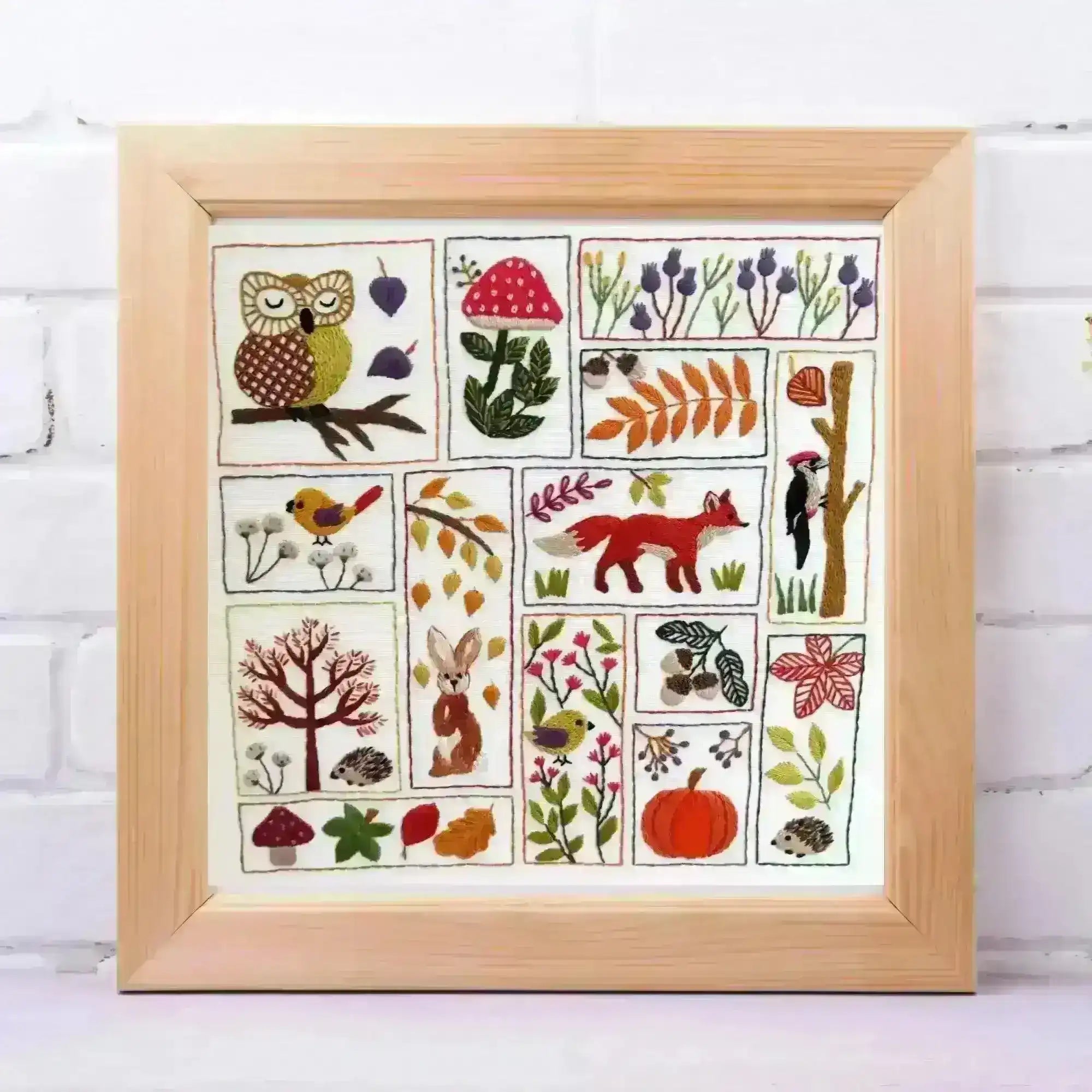 Autumn Splendour Hand Embroidery Kit , Embroidery Kit , StitchDoodles , Embroidery, embroidery hoop, embroidery hoop kit, Embroidery Kit, embroidery kit for adults, embroidery kit fro beginners, embroidery pattern, hand embroidery, hand embroidery fabric, hand embroidery frame, hand embroidery kit, hand embroidery pattern, hand embroidery seat frame, modern embroidery kits, nurge embroidery hoop, Printed Pattern, wildlife embroidery , StitchDoodles , shop.stitchdoodles.com