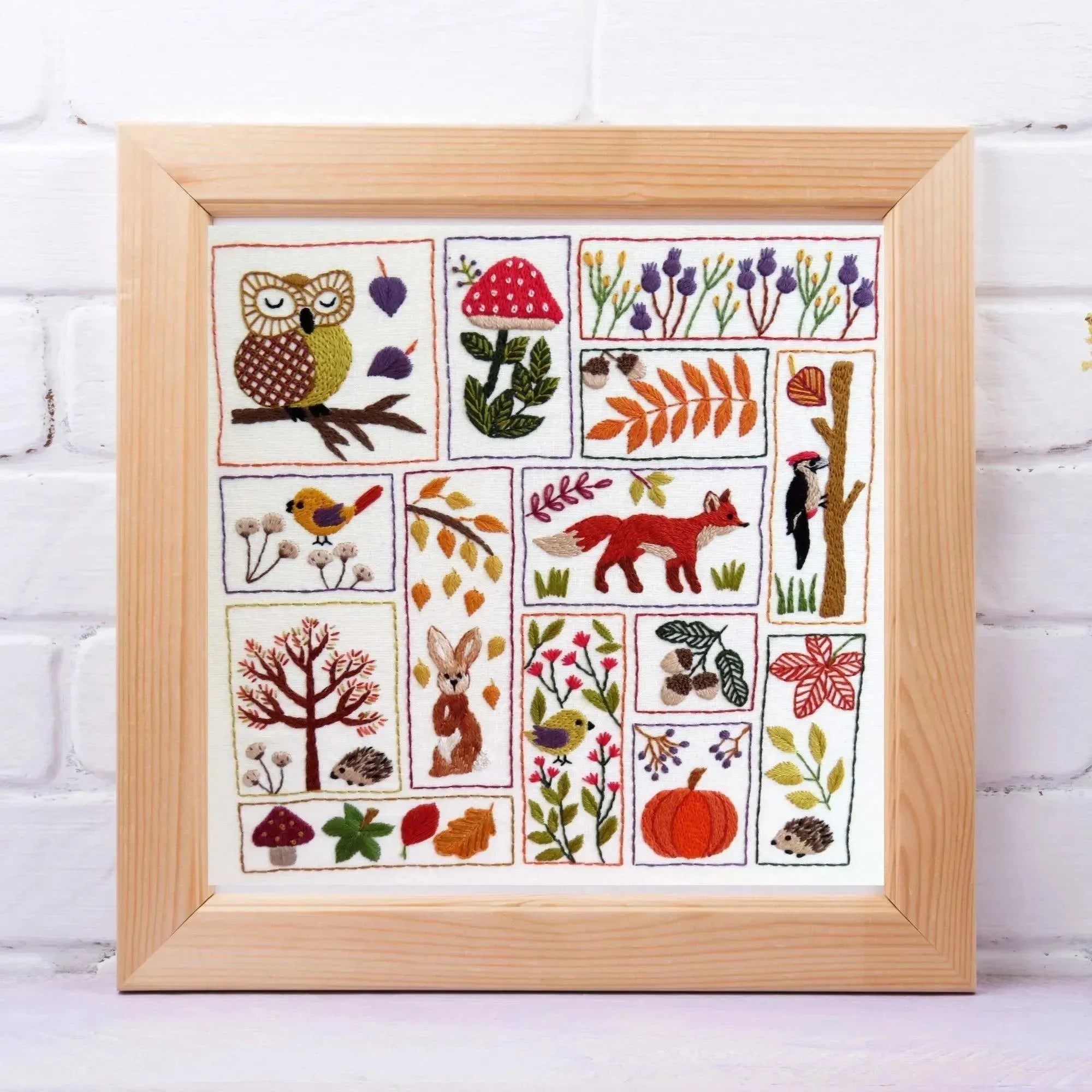Autumn Splendour Hand Embroidery Kit , Embroidery Kit , StitchDoodles , Embroidery, embroidery hoop, embroidery hoop kit, Embroidery Kit, embroidery kit for adults, embroidery kit fro beginners, embroidery pattern, hand embroidery, hand embroidery fabric, hand embroidery frame, hand embroidery kit, hand embroidery pattern, hand embroidery seat frame, modern embroidery kits, nurge embroidery hoop, Printed Pattern, wildlife embroidery , StitchDoodles , shop.stitchdoodles.com