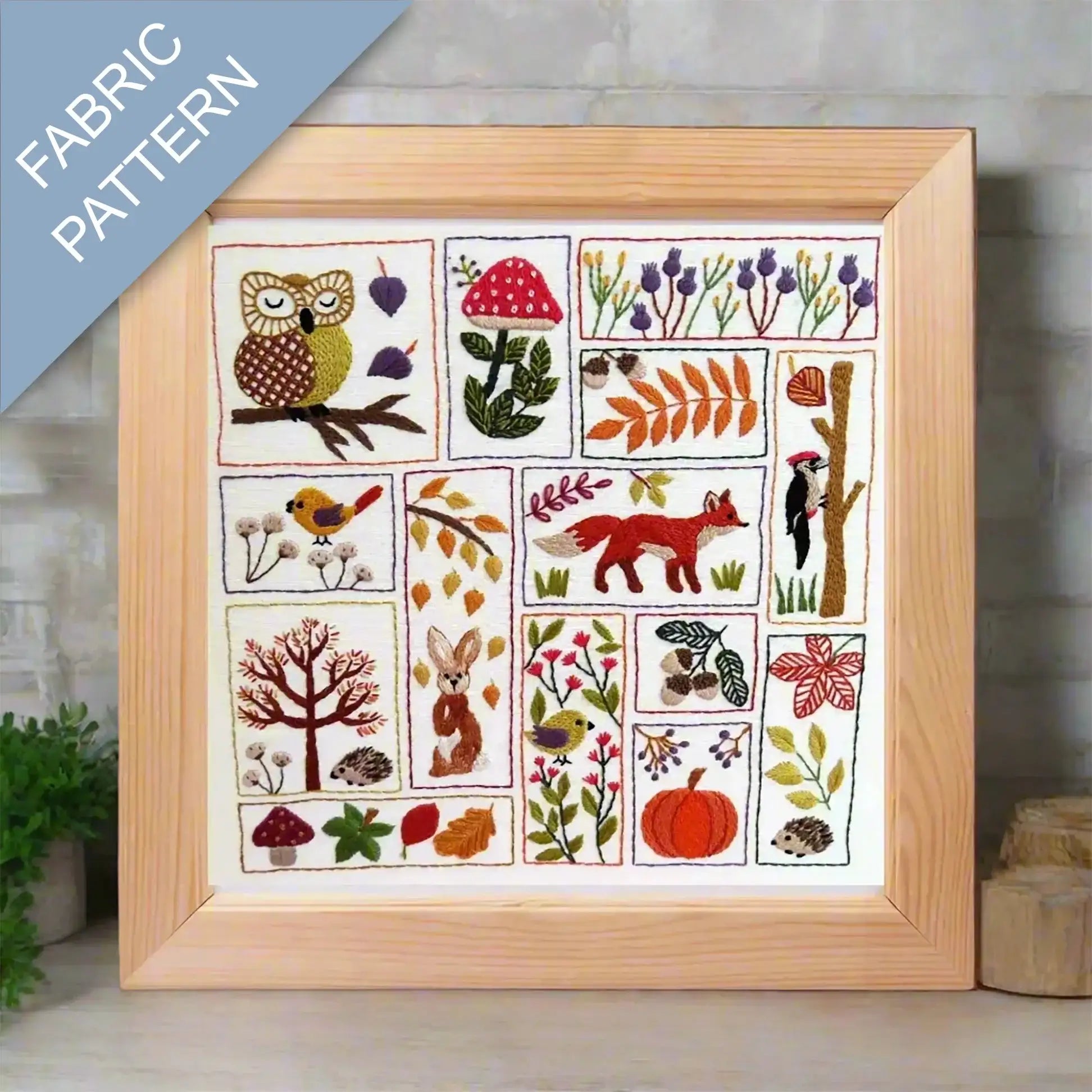 autumn embroidery pattern