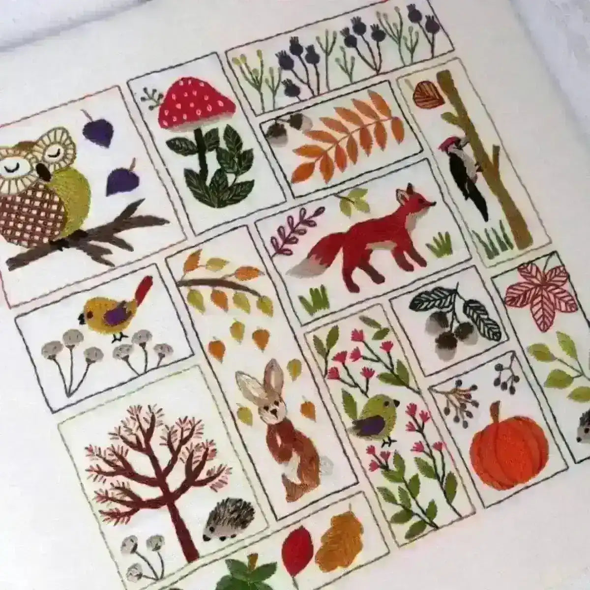 Autumn Splendour Hand Embroidery Pattern , PDF Download , StitchDoodles , Embroidery, embroidery hoop, embroidery hoop kit, Embroidery Kit, embroidery kit for adults, embroidery kit fro beginners, embroidery pattern, hand embroidery fabric, hand embroidery seat frame, modern embroidery kits, nurge embroidery hoop, Printed Pattern, wildlife embroidery , StitchDoodles , shop.stitchdoodles.com