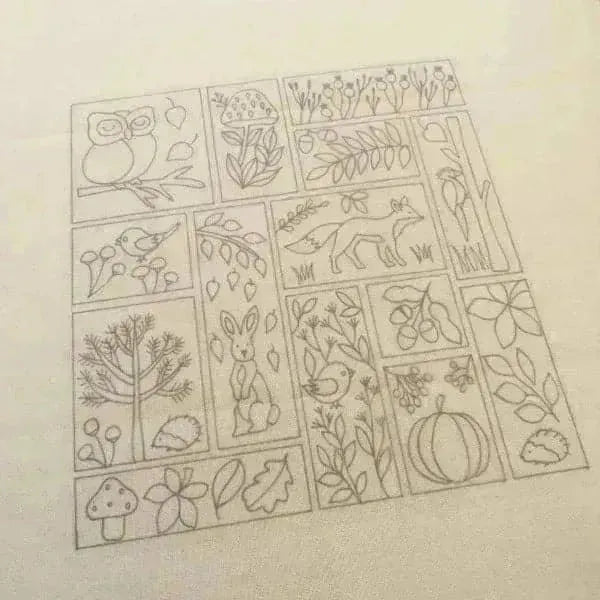 Autumn Splendour, Pre Printed Embroidery Fabric Pattern , Pre Printed Fabric Pattern , StitchDoodles , Embroidery, embroidery hoop, embroidery hoop kit, Embroidery Kit, embroidery kit for adults, embroidery kit fro beginners, embroidery pattern, hand embroidery fabric, hand embroidery seat frame, modern embroidery kits, nurge embroidery hoop, Printed Pattern, wildlife embroidery , StitchDoodles , shop.stitchdoodles.com