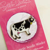Beautiful Hard Enamel Needle Minder: Beautiful Cow , Embroidery Supplies , StitchDoodles , embroidery hoop kit, Embroidery Kit, embroidery kit for adults, embroidery kit fro beginners, modern embroidery kits, needleminder , StitchDoodles , shop.stitchdoodles.com