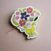 Beautiful Hard Enamel Needle Minder: Bouquet , Embroidery Supplies , StitchDoodles , embroidery hoop kit, Embroidery Kit, embroidery kit for adults, embroidery kit fro beginners, modern embroidery kits , StitchDoodles , shop.stitchdoodles.com