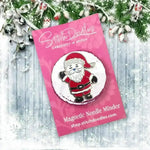 Beautiful Hard Enamel Needle Minder: Father Christmas , Embroidery Supplies , StitchDoodles , christmas, Christmas Embroidery, christmas needle minder, embroidery hoop kit, Embroidery Kit, embroidery kit for adults, embroidery kit fro beginners, modern embroidery kits, needleminder , StitchDoodles , shop.stitchdoodles.com