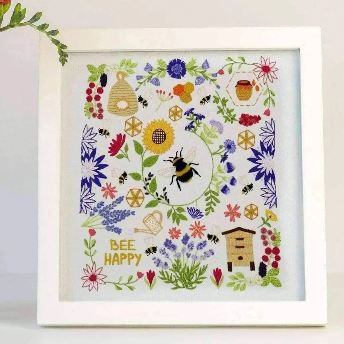 Bees and Blossoms Hand Embroidery Kit , Embroidery Kit , StitchDoodles , BEE EMBROIDERY, Bees and Blossoms, bird embroidery, Embroidery, embroidery hoop, embroidery hoop kit, Embroidery Kit, embroidery kit for adults, embroidery kit fro beginners, embroidery pattern, hand embroidery, hand embroidery fabric, hand embroidery kit, hand embroidery seat frame, hand embroidery thread, modern embroidery kits, nurge embroidery hoop, Printed Pattern, wildlife embroidery , StitchDoodles , shop.stitchdoodles.com