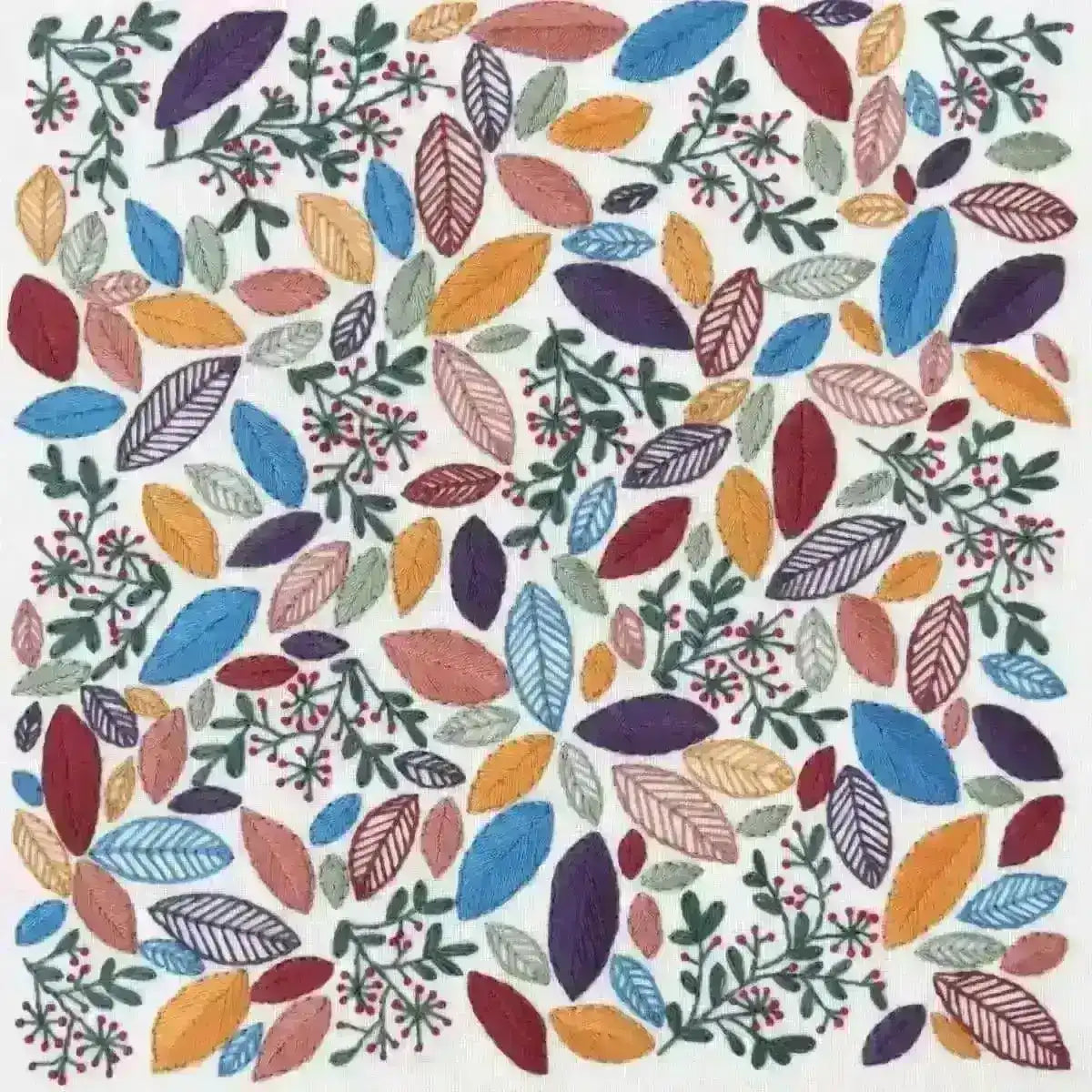 Changing Leaves Hand Embroidery Pattern , PDF Download , StitchDoodles , Embroidery, embroidery hoop, embroidery hoop kit, Embroidery Kit, embroidery kit for adults, embroidery kit fro beginners, embroidery kits for beginners, embroidery pattern, hand embroidery, hand embroidery fabric, hand embroidery seat frame, modern embroidery kits, nurge embroidery hoop, PDF pattern, Printed Pattern , StitchDoodles , shop.stitchdoodles.com