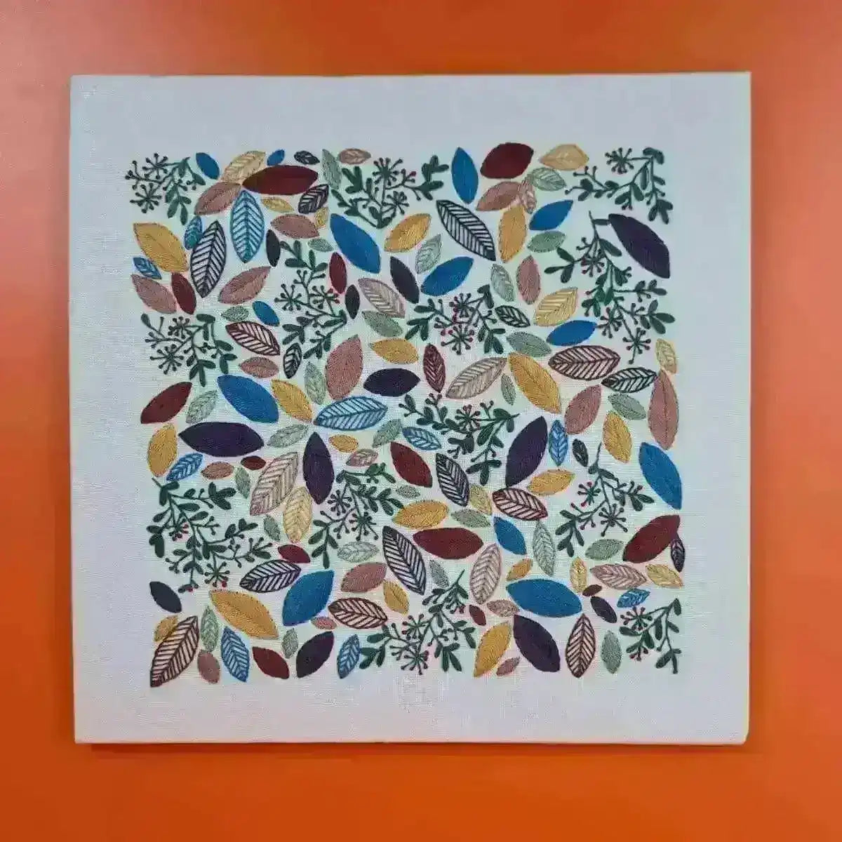 Changing Leaves, Pre Printed Embroidery Fabric Panel PLUS PDF Pattern, Pre Printed Fabric Pattern, StitchDoodles, Changing Leaves, Embroidery, embroidery hoop, embroidery pattern, hand embroidery, hand embroidery fabric, hand embroidery kit, hand embroidery seat frame, nurge embroidery hoop, PDF pattern, Pre Printed Fabric Panel PLUS PDF Pattern, Printed Pattern, StitchDoodles, shop.stitchdoodles.com