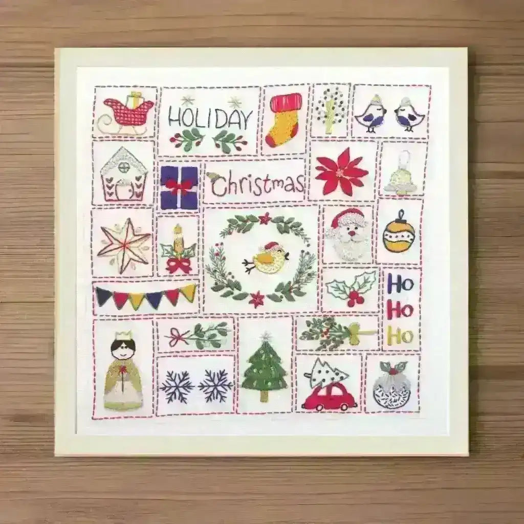 Christmas Advent Calendar Hand Embroidery Pattern , PDF Download , StitchDoodles , christmas, embroidery hoop kit, Embroidery Kit, embroidery kit for adults, embroidery kit fro beginners, embroidery kits for adults, embroidery kits for beginners, modern embroidery kits, pdf , StitchDoodles , shop.stitchdoodles.com