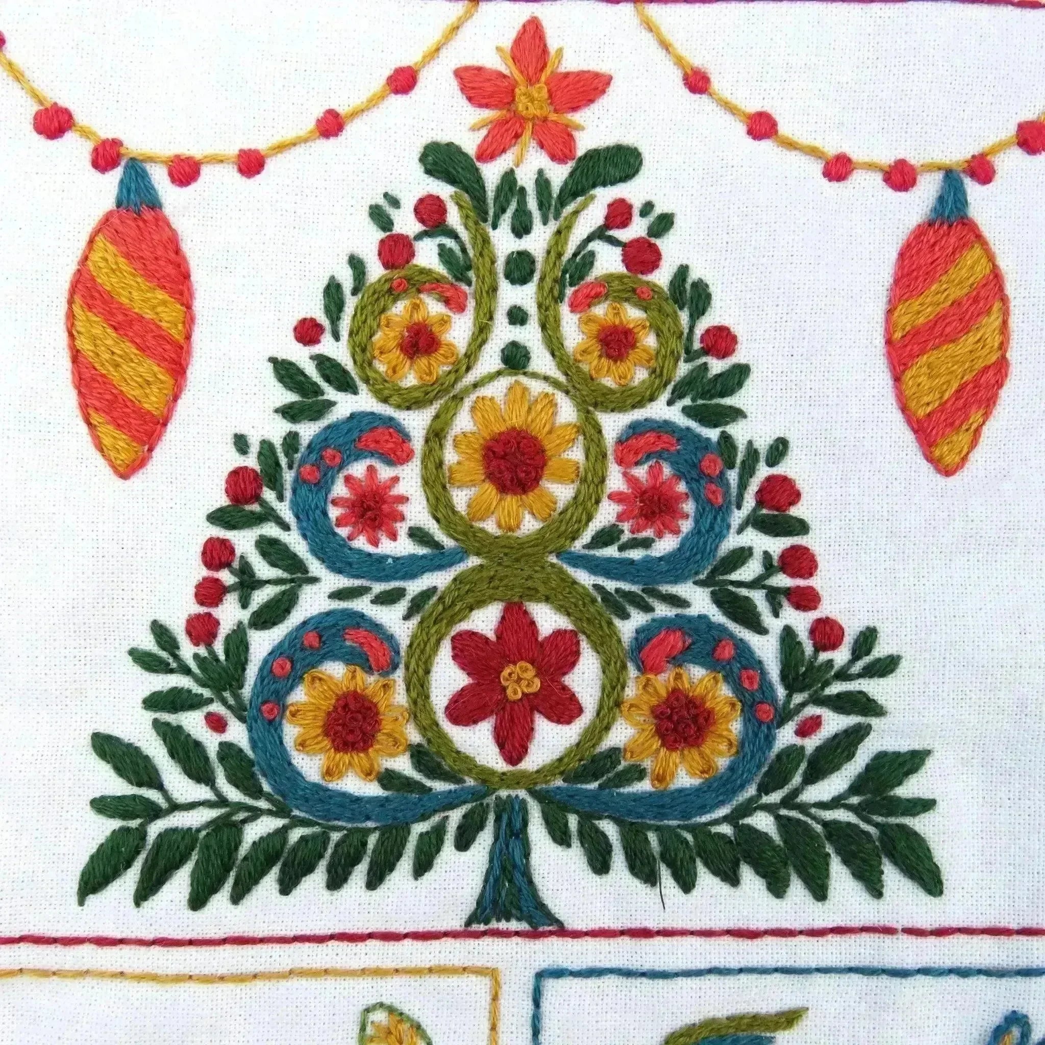 Christmas Folk Embroidery Kit , Hand Embroidery Kit , Thinkific , christmas, christmas advent, Christmas Embroidery, christmas gift, Course, hand embroidery, hand embroidery hoop, hand embroidery kit, hand embroidery pattern, subscriptions, Thinkific , StitchDoodles , shop.stitchdoodles.com