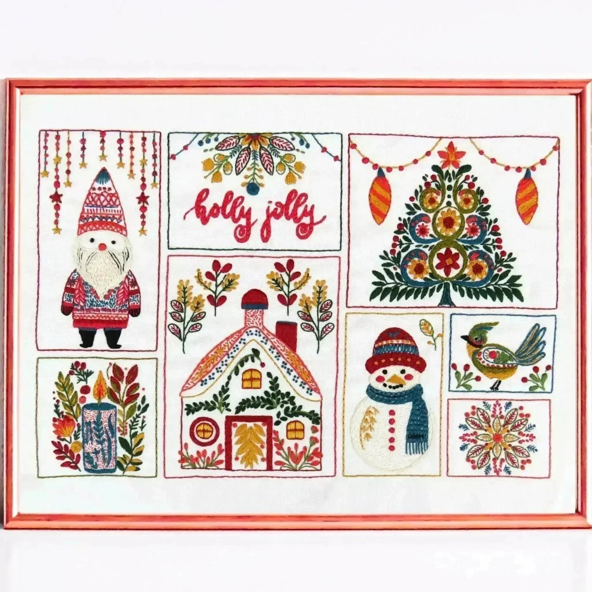 Christmas Folk Embroidery Kit , Hand Embroidery Kit , Thinkific , christmas, christmas advent, Christmas Embroidery, christmas gift, Course, hand embroidery, hand embroidery hoop, hand embroidery kit, hand embroidery pattern, subscriptions, Thinkific , StitchDoodles , shop.stitchdoodles.com