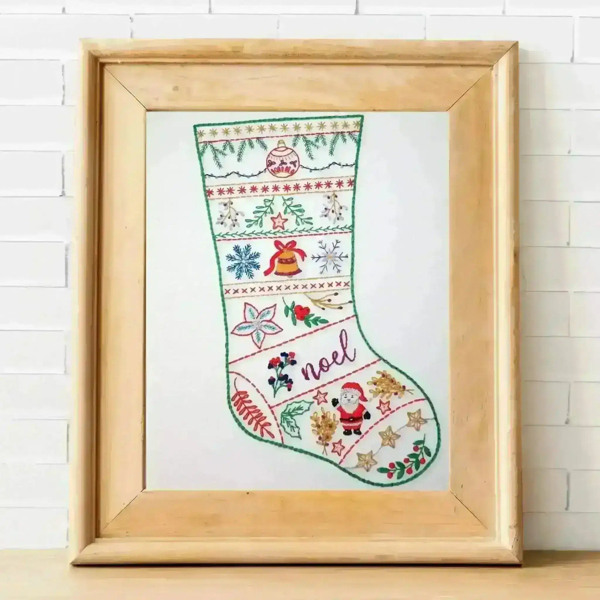 Christmas Stocking Hand Embroidery Pattern , PDF Download , StitchDoodles , christmas, embroidery hoop kit, Embroidery Kit, embroidery kit for adults, embroidery kit fro beginners, embroidery kits for adults, embroidery kits for beginners, modern embroidery kits, pdf , StitchDoodles , shop.stitchdoodles.com