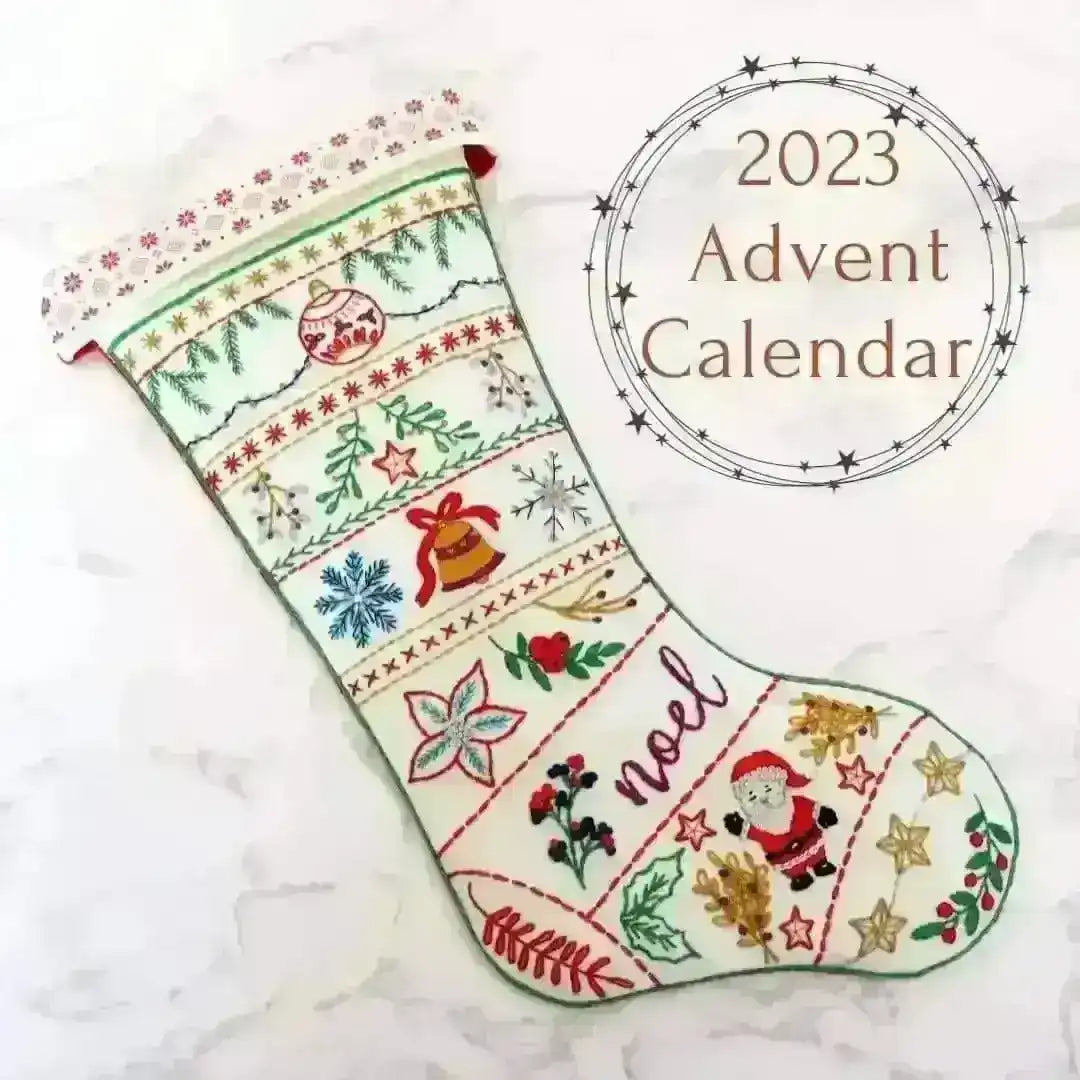 Christmas Stocking Pre Printed Embroidery Fabric Panel , Pre Printed Fabric Pattern , StitchDoodles , christmas, embroidery hoop kit, Embroidery Kit, embroidery kit for adults, embroidery kit fro beginners, embroidery kits for adults, embroidery kits for beginners, hand embroidery fabric, modern embroidery kits , StitchDoodles , shop.stitchdoodles.com
