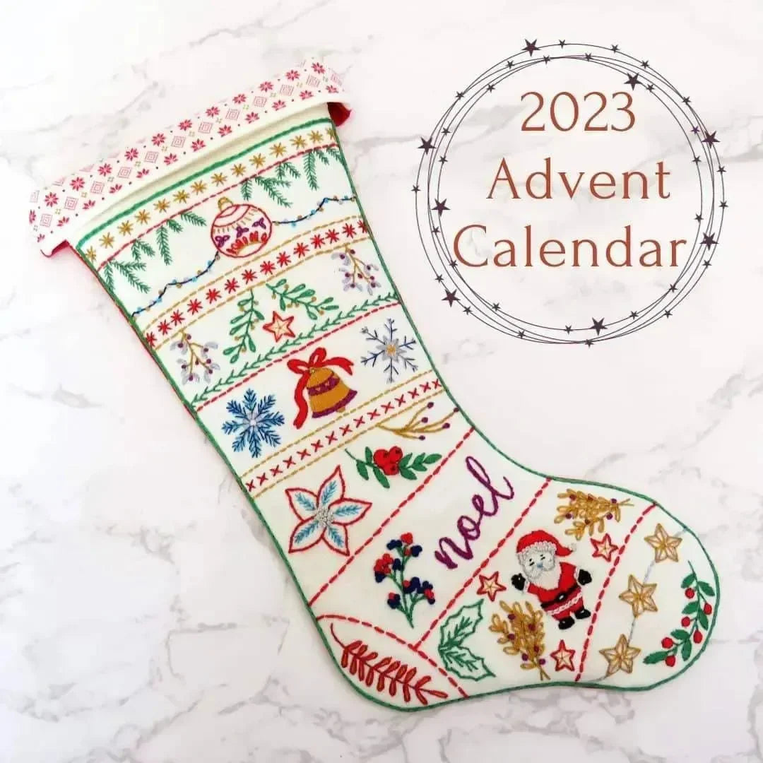 Christmas Stocking Pre Printed Embroidery Fabric Panel , Pre Printed Fabric Pattern , StitchDoodles , christmas, embroidery hoop kit, Embroidery Kit, embroidery kit for adults, embroidery kit fro beginners, embroidery kits for adults, embroidery kits for beginners, hand embroidery fabric, modern embroidery kits , StitchDoodles , shop.stitchdoodles.com