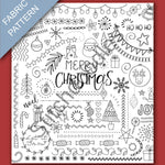 christmas sal fabric pattern