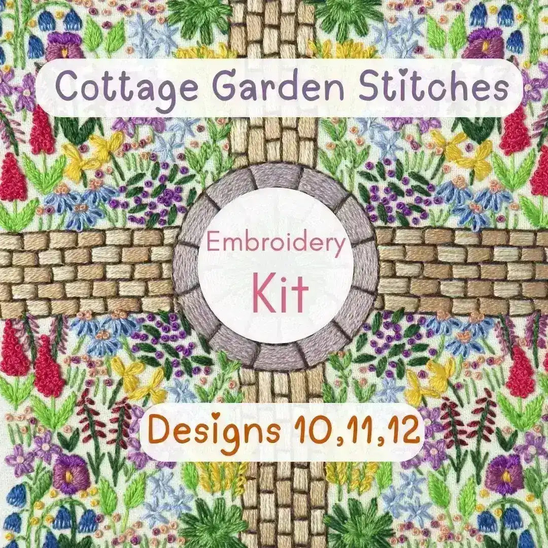 Cottage Garden Stitches Embroidery Designs 10/11/12 Embroidery Kit