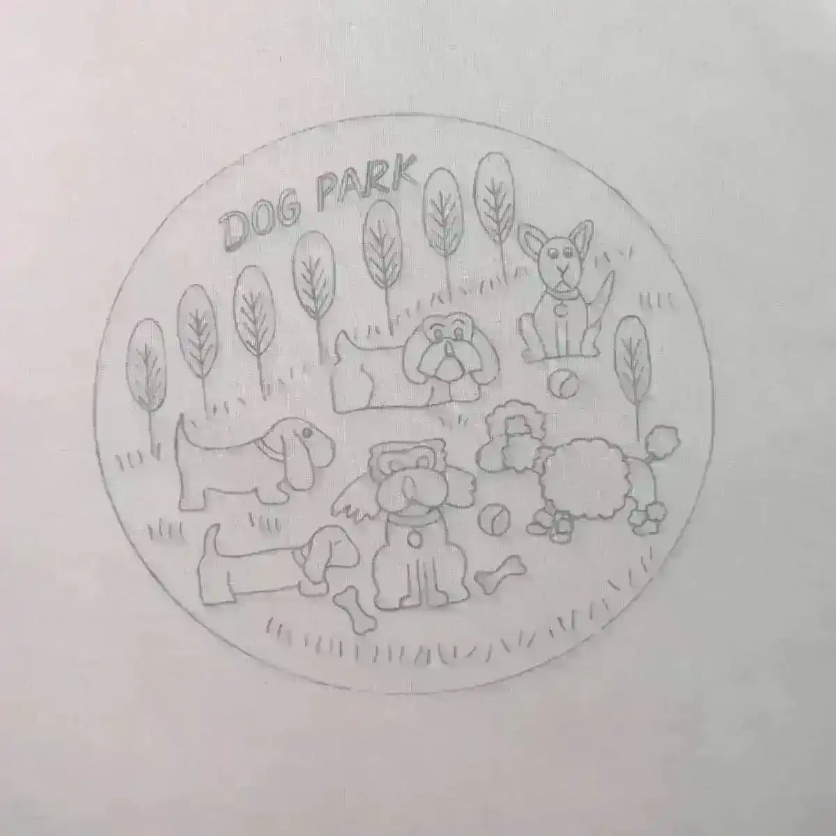 Dog Park, Pre Printed Embroidery Fabric Panel , Pre Printed Fabric Pattern , StitchDoodles , Embroidery, embroidery hoop, embroidery hoop kit, embroidery kits for adults, embroidery kits for beginners, embroidery pattern, hand embroidery, hand embroidery fabric, hand embroidery kit, hand embroidery seat frame, modern embroidery kits, nurge embroidery hoop, PDF pattern, Printed Pattern, unique embroidery kits , StitchDoodles , shop.stitchdoodles.com