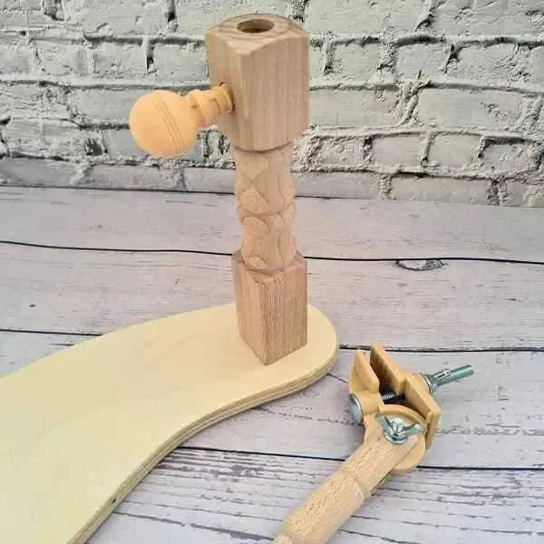 Elbesee Embroidery Seat Stand, high quality wood effect base with polished wood attachments, hand embroidery hoop frame , Hoop , Elbesee , , StitchDoodles , shop.stitchdoodles.com
