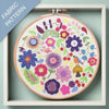 enchanted garden fabric pattern for hand embroidery
