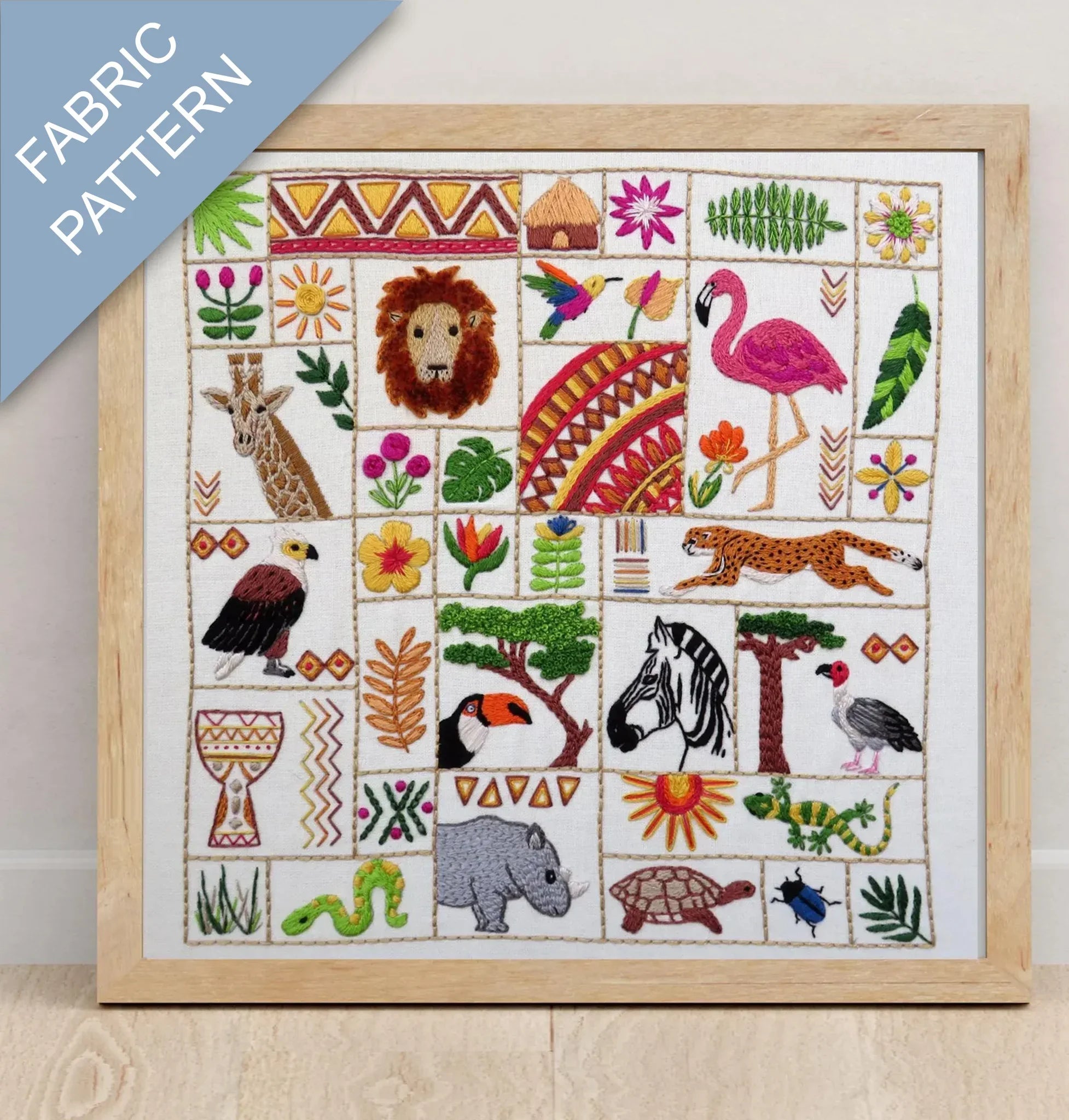 african hand embroidery pattern