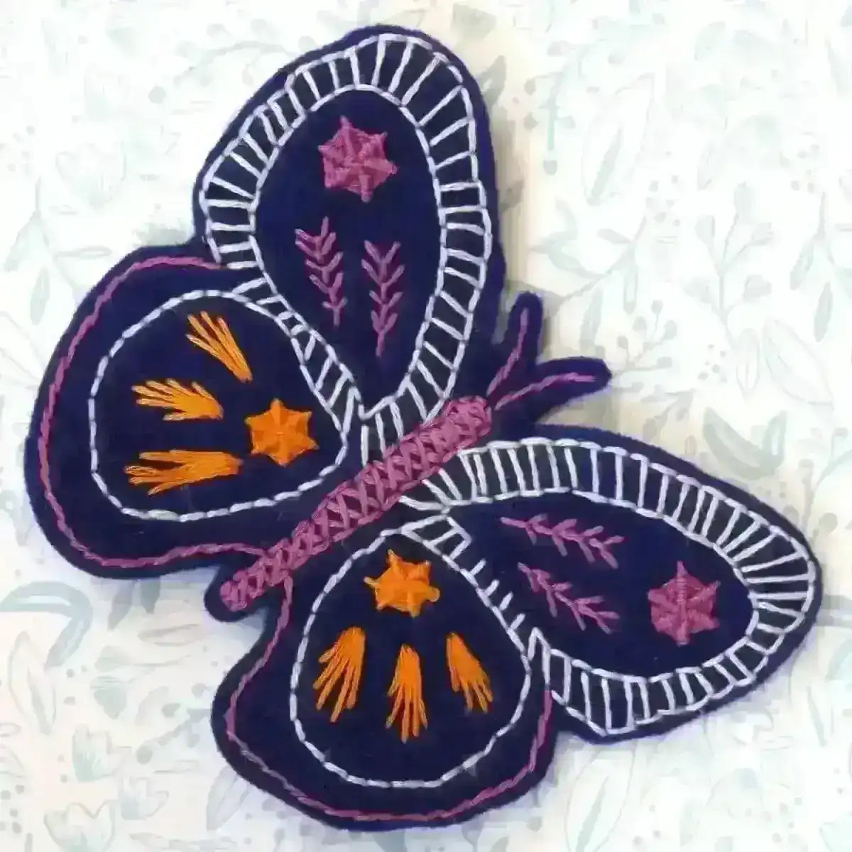 Felt Butterflies Hand Embroidery Pattern , PDF Download , StitchDoodles , embroidery hoop kit, embroidery kits for adults, embroidery kits for beginners, hand embroidery, modern embroidery kits, PDF pattern, unique embroidery kits , StitchDoodles , shop.stitchdoodles.com