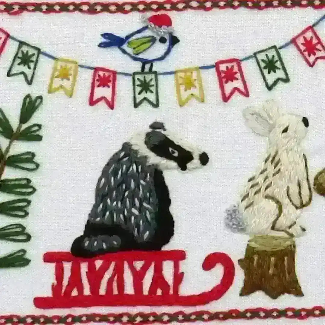 Festive Forest Hand Embroidery Kit , Embroidery Kit , StitchDoodles , bird embroidery, Embroidery, embroidery hoop, embroidery hoop kit, embroidery kits for adults, embroidery kits for beginners, embroidery pattern, forest embroidery, hand embroidery, hand embroidery fabric, hand embroidery kit, hand embroidery seat frame, hand embroidery thread, modern embroidery kits, nurge embroidery hoop, Printed Pattern, unique embroidery kits, wildlife embroidery , StitchDoodles , shop.stitchdoodles.com