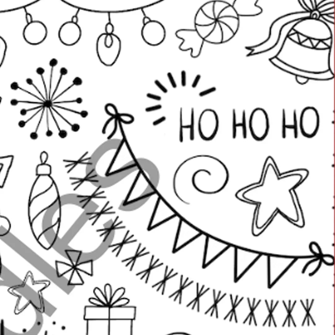 Christmas hand embroidery pattern