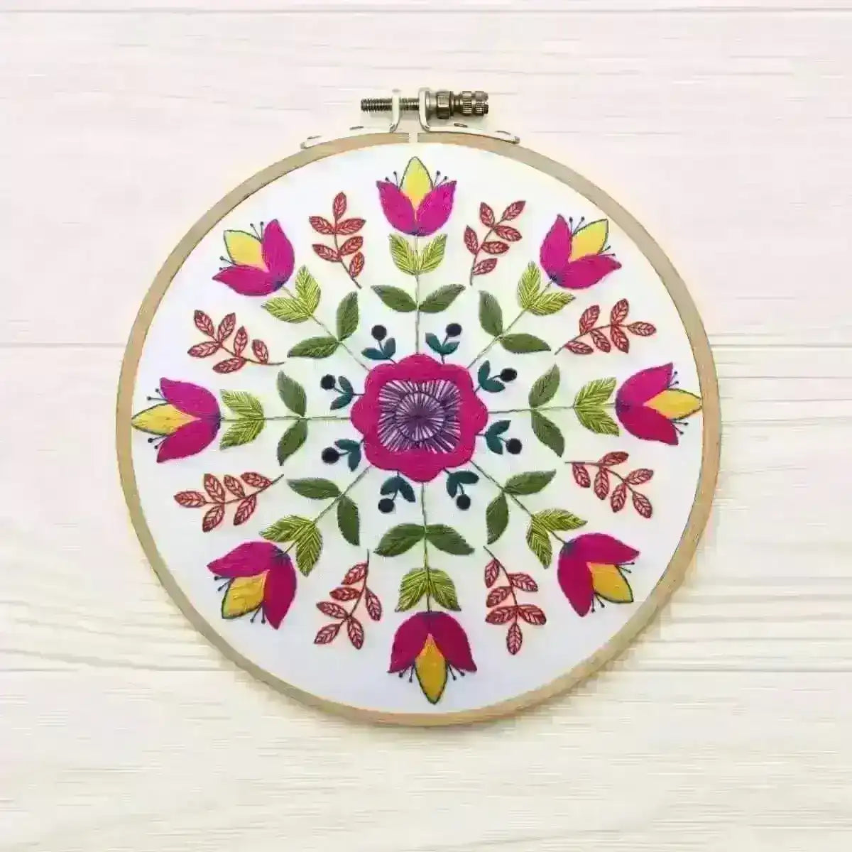 Florally, Floral Hand Embroidery Pattern , PDF Download , StitchDoodles , embroidery hoop kit, embroidery kits for adults, embroidery kits for beginners, flower embroidery, hand embroidery, modern embroidery kits, PDF pattern, unique embroidery kits , StitchDoodles , shop.stitchdoodles.com