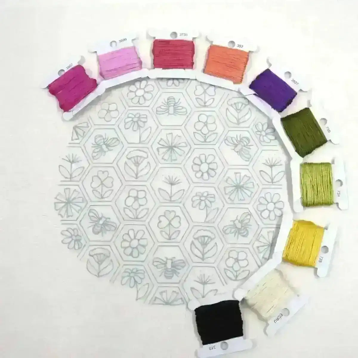 Flower Hive Hand Embroidery Kit , Embroidery Kit , StitchDoodles , beginner embroidery, embroidery hoop kit, embroidery kits for adults, embroidery kits for beginners, flower embroidery, hand embroidery, hand embroidery kit, modern embroidery kits, unique embroidery kits , StitchDoodles , shop.stitchdoodles.com