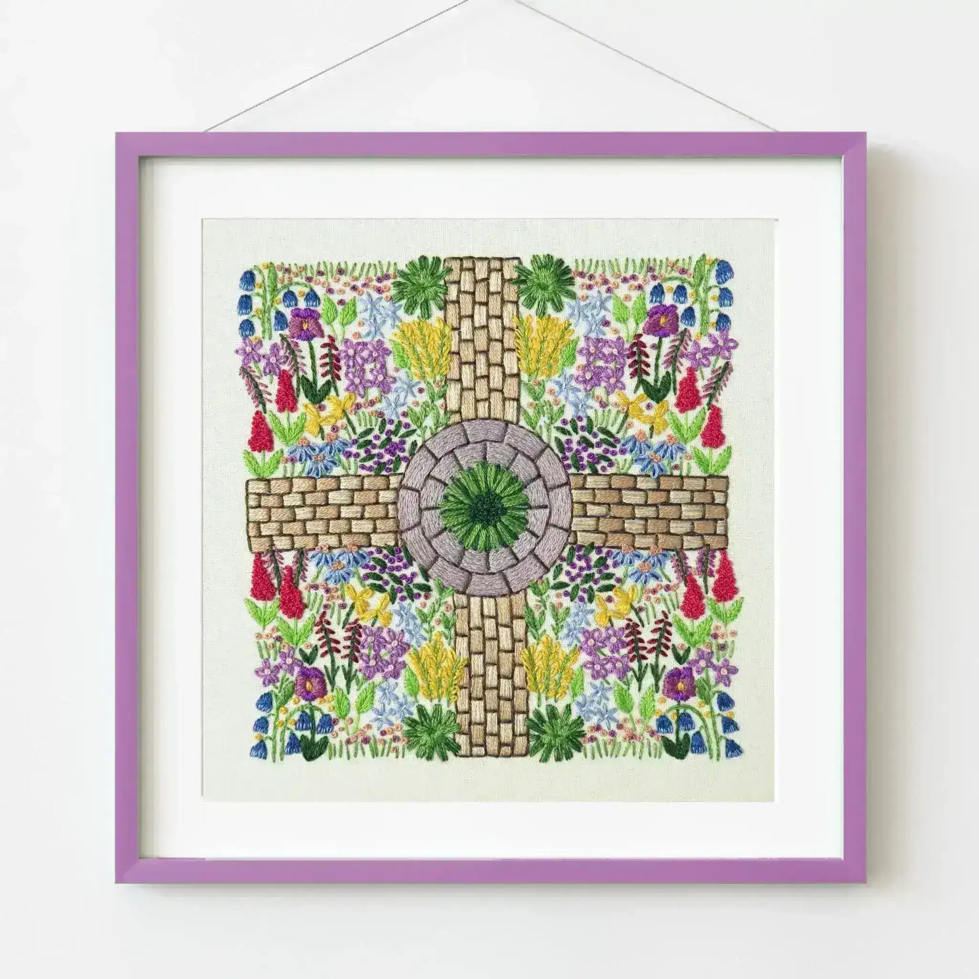 Cottage Garden Stitches Embroidery Designs 1/2/3 Printed Fabric